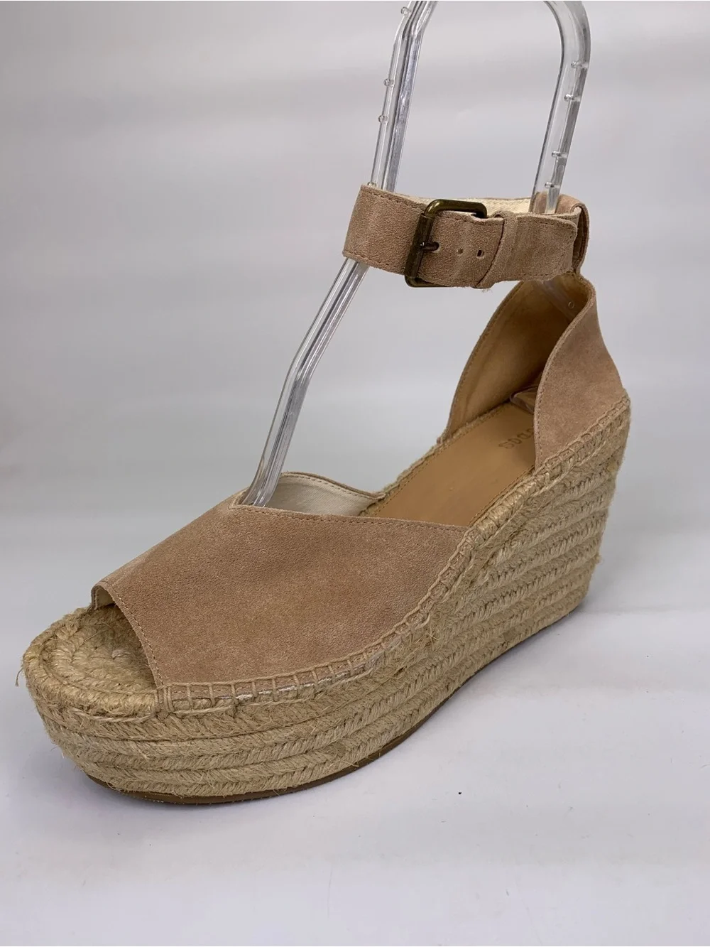 NEW! Soludos Positano Women Platform Wedge Sandals Size 11.0 M, Desert Tan Suede